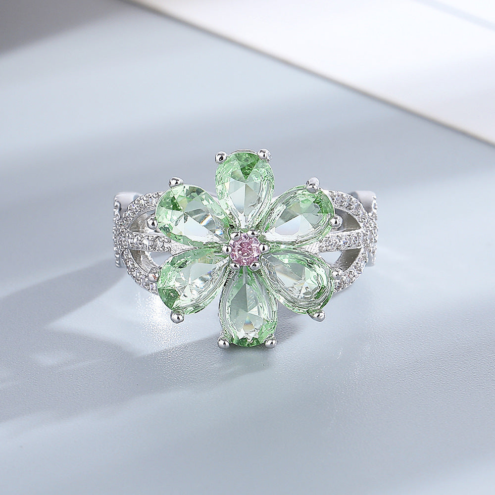 Fashion Exquisite Sweet Flowers Ring