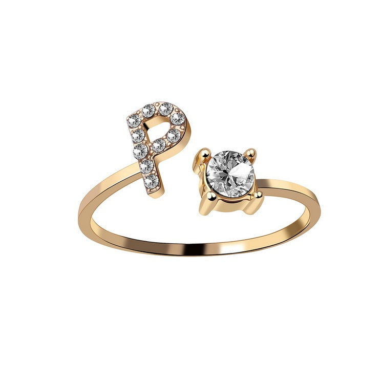 Adjustable Initial Ring – Elegant Women's Jewellery