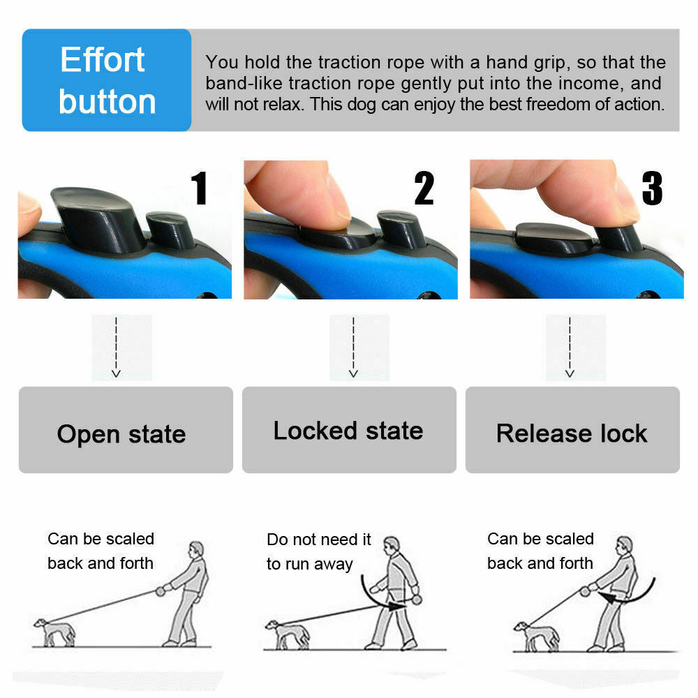 Automatic Retractable Dog Leash – Hands-Free Walking Lead