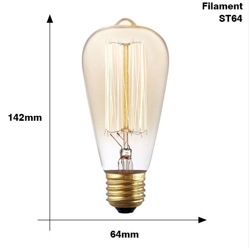 Incandescent filament Retro Edison Light Bulb