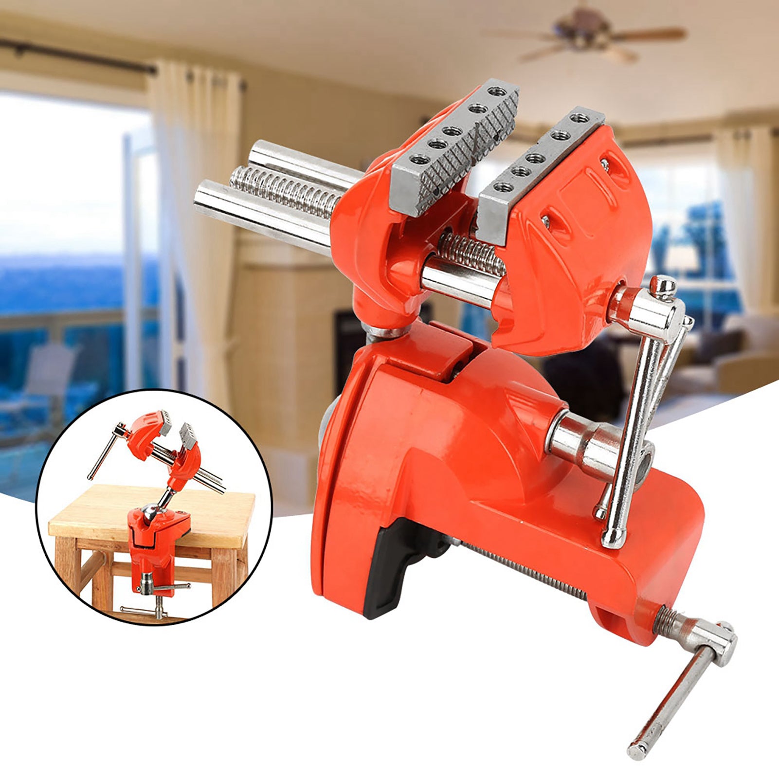 Mini 360° Rotating Clamp Vise for Workbench