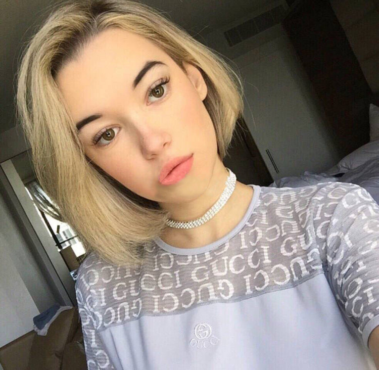 Trendy Girl Full Rhinestone Necklace Alloy Necklace