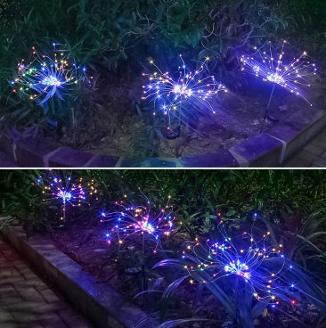 New Ground Plug Solar LED Fireworks Light