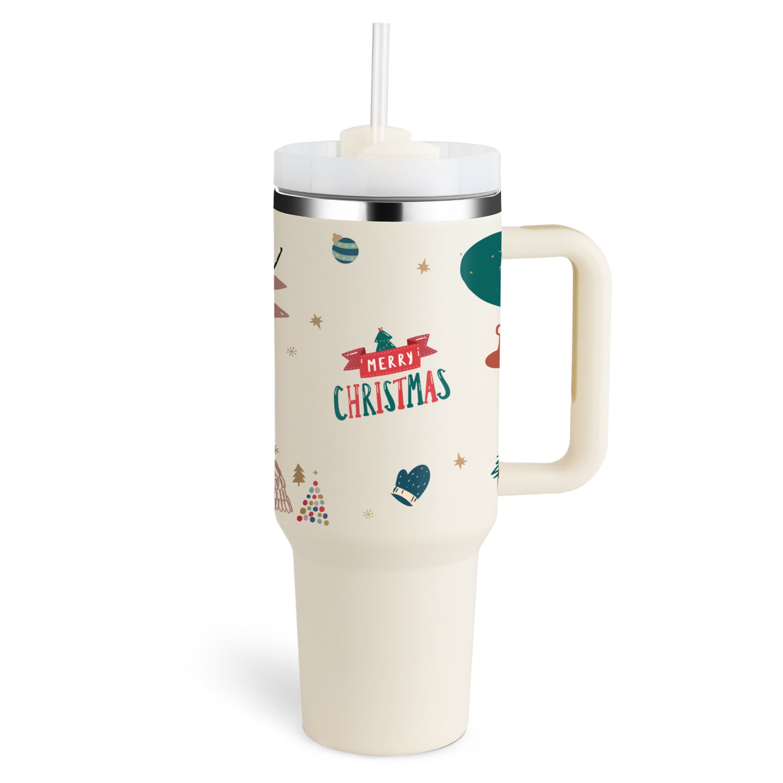 40 Oz Tumbler With Handle Straw Insulated