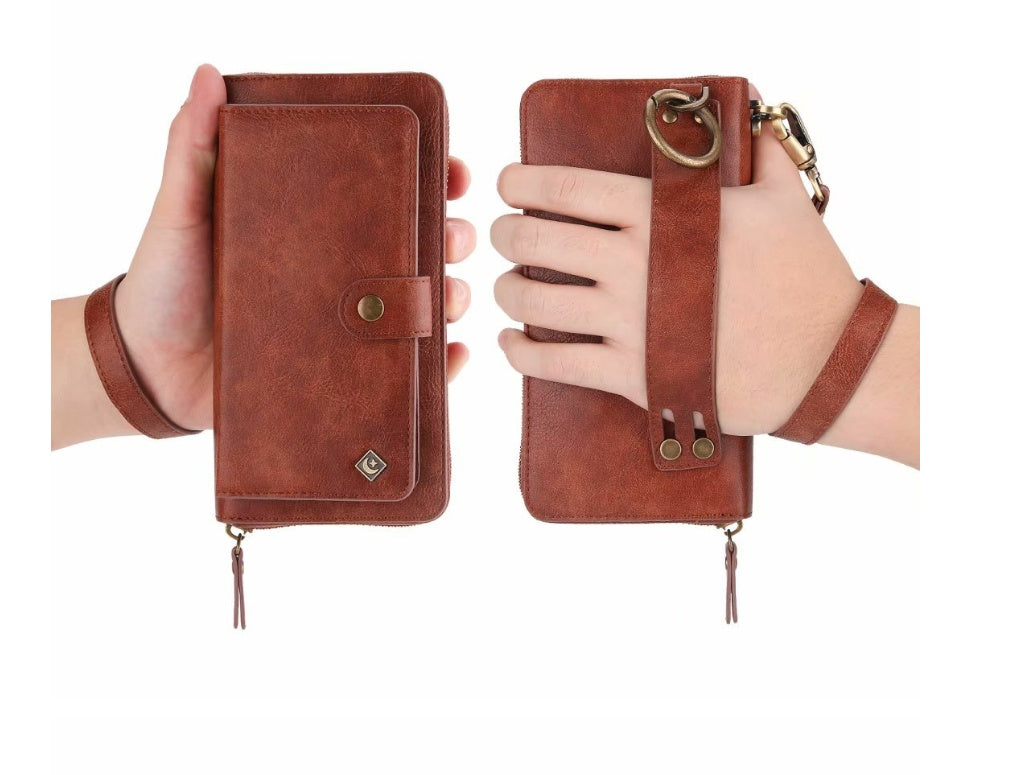 Multi-Function Zipper Wallet Phone Case with Car Mount Feature