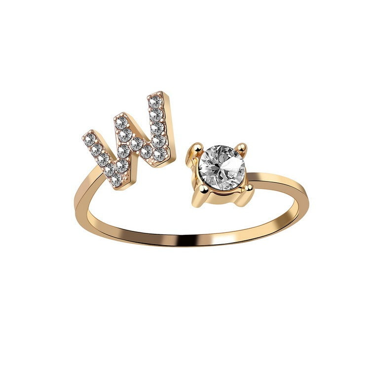 Adjustable Initial Ring – Elegant Women's Jewellery
