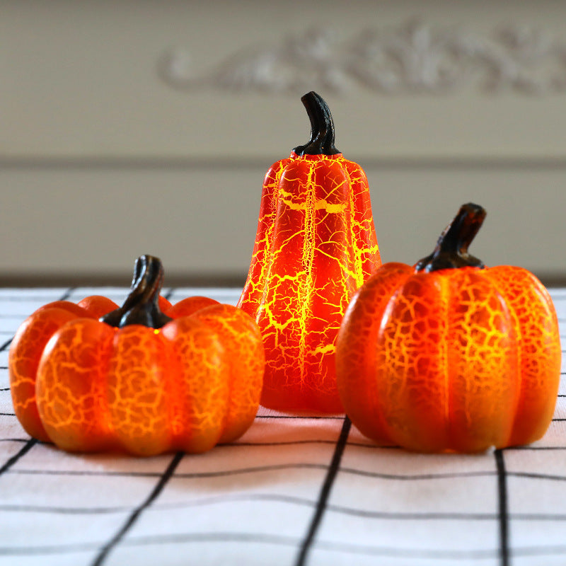 Halloween LED Pumpkin Lantern - Luminous Resin Decoration