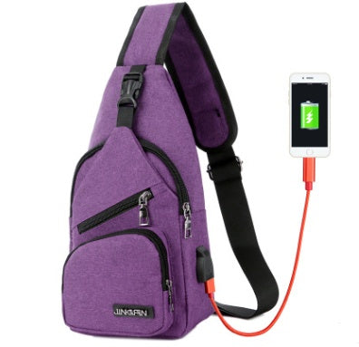 Men's USB Charging Shoulder Bag for Sports & Outdoors