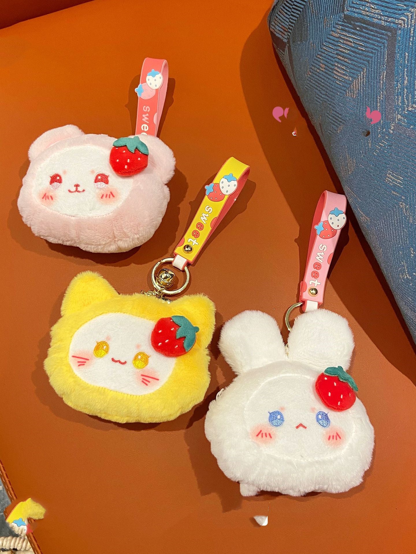 Cute Pet Coin Purse Plush Pendant Cartoon School Bag Keychain