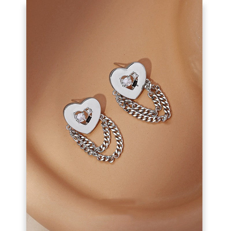 Women's Fashion Love Chain Earrings