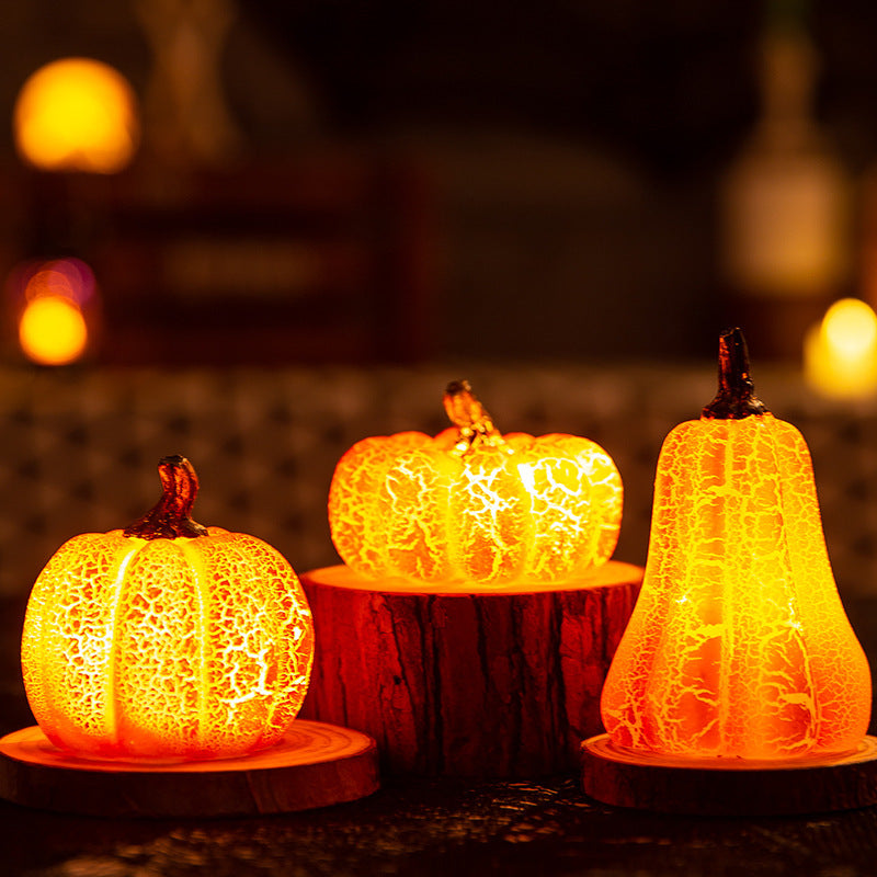 Halloween LED Pumpkin Lantern - Luminous Resin Decoration