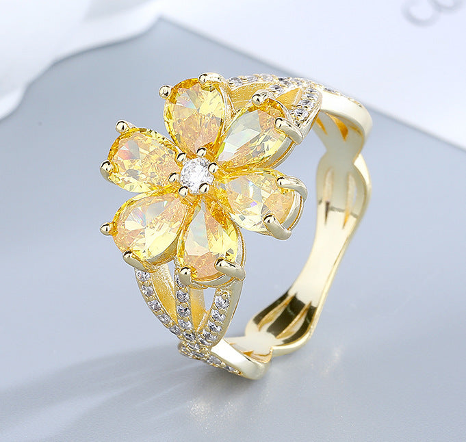 Fashion Exquisite Sweet Flowers Ring
