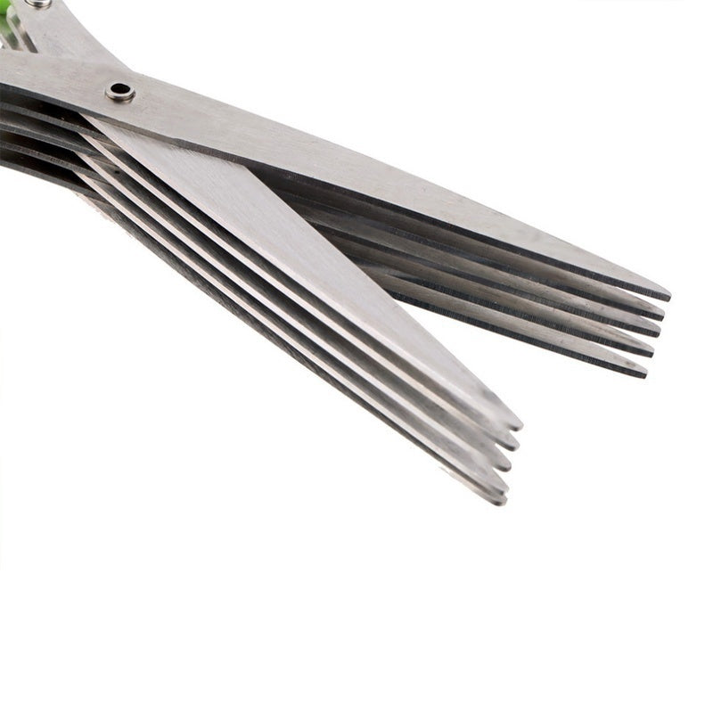 Multilayer Herb Scissors - Stainless Steel Kitchen Gadget