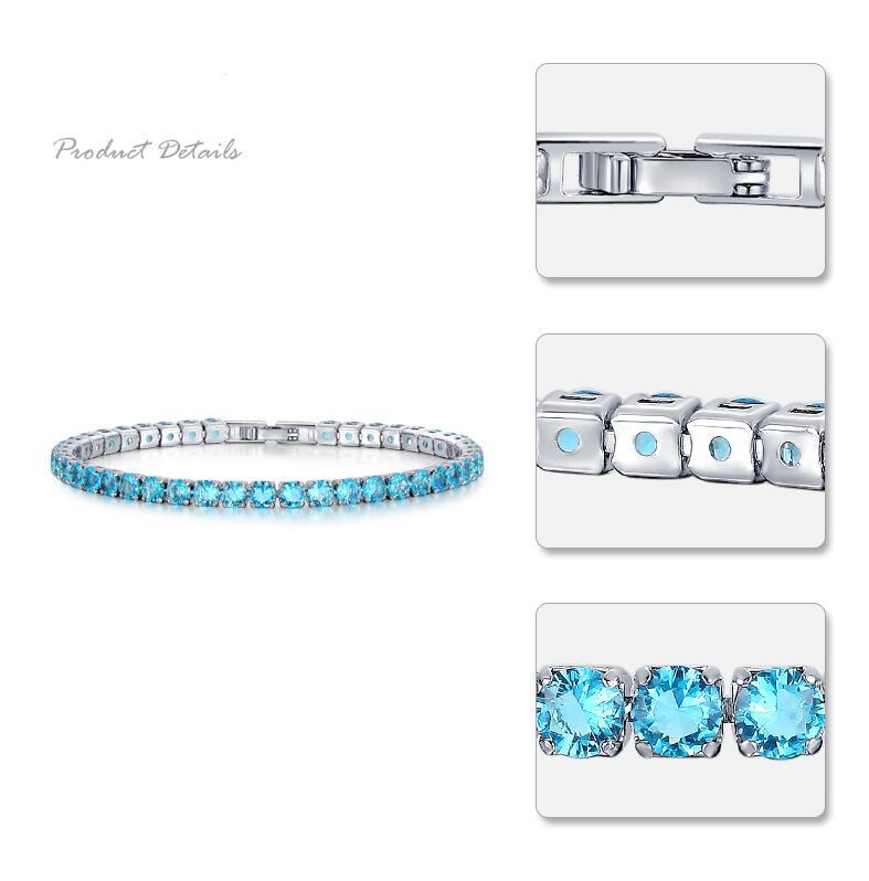 Cubic Zirconia Tennis Bracelet & Bangle Set - Women's Christmas Jewellery