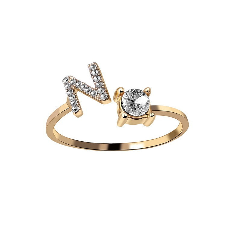 Adjustable Initial Ring – Elegant Women's Jewellery
