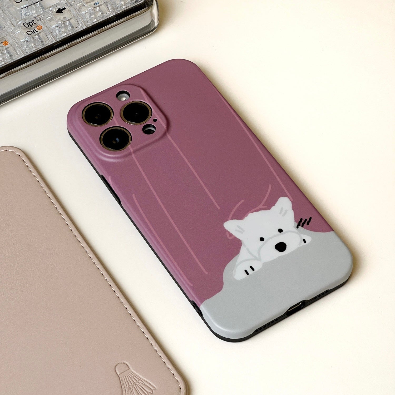 Cookie Club IMD Purple Curtains Dog Phone Case