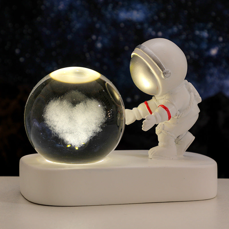 Galaxy Astronaut Crystal Ball Night Light