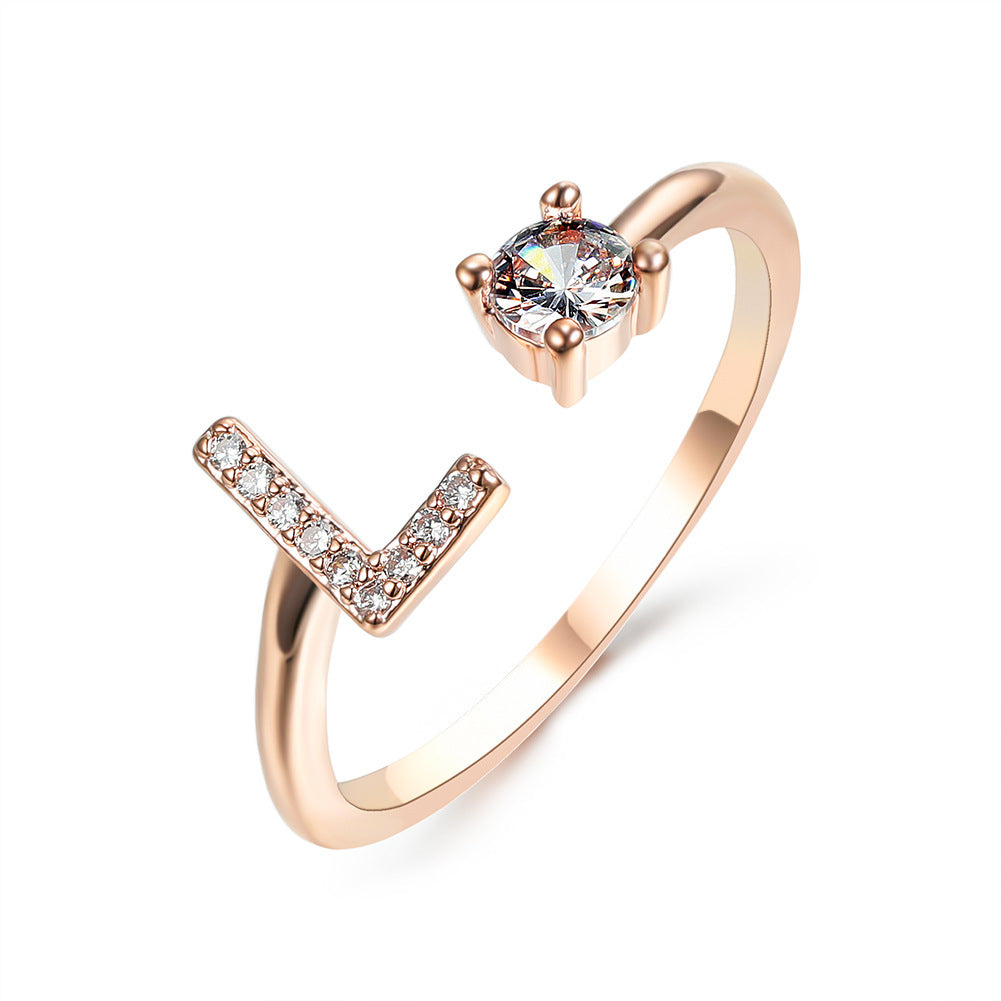 Adjustable Initial Ring – Elegant Women's Jewellery