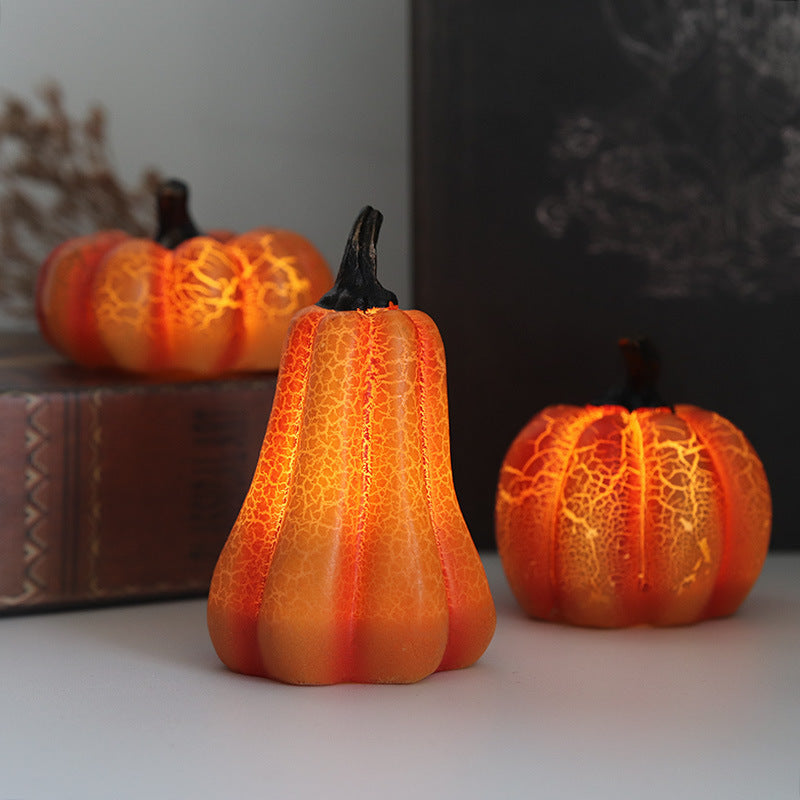 Halloween LED Pumpkin Lantern - Luminous Resin Decoration