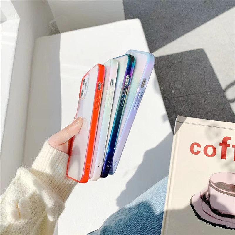 Creative Colorful Transparent 2-in-1 Phone Case