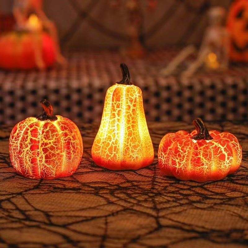 Halloween LED Pumpkin Lantern - Luminous Resin Decoration