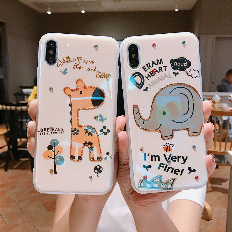 Shatter-Resistant Giraffe & Elephant Case – Compatible with Apple