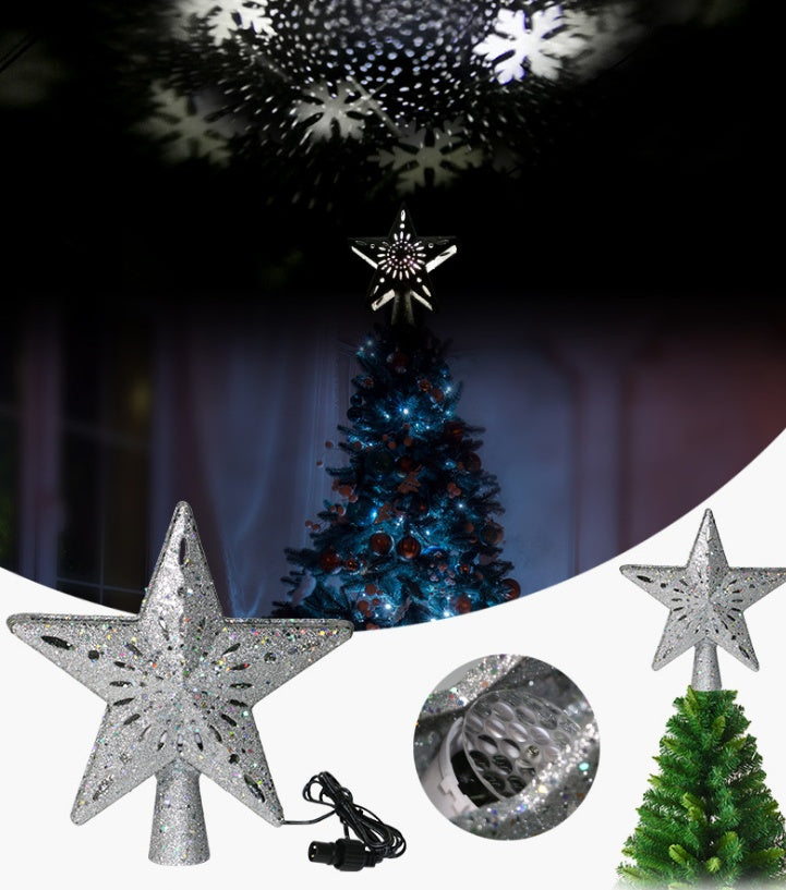 LED Star Tree Topper Projector