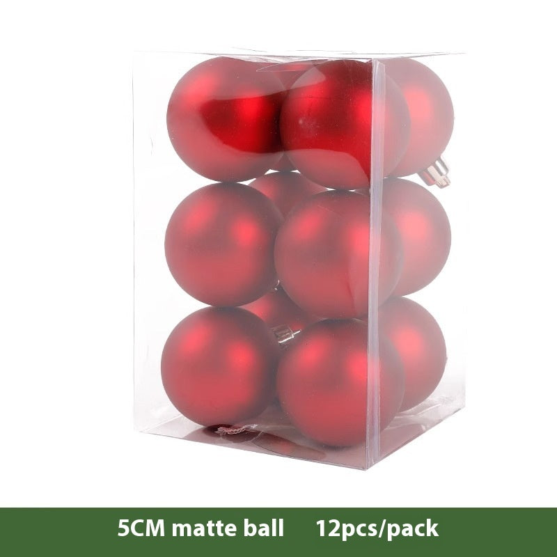 Christmas Decoration Red Ball Electroplating Plastic Christmas Tree