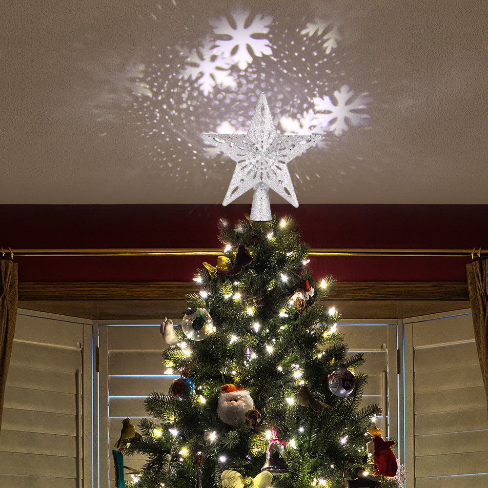 LED Star Tree Topper Projector