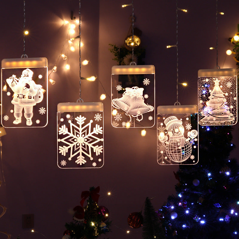 Curtain ice strip light string