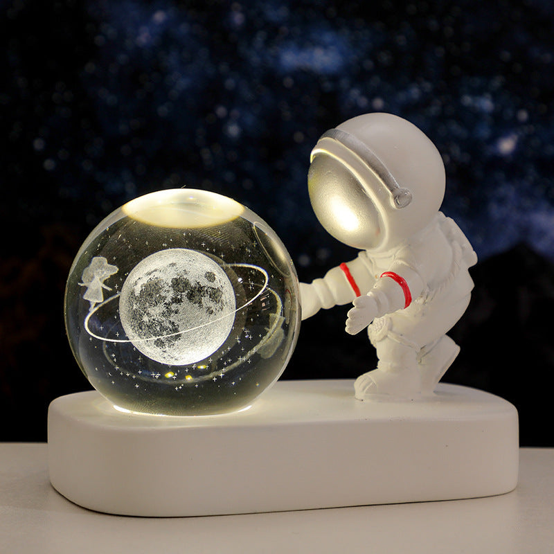 Galaxy Astronaut Crystal Ball Night Light