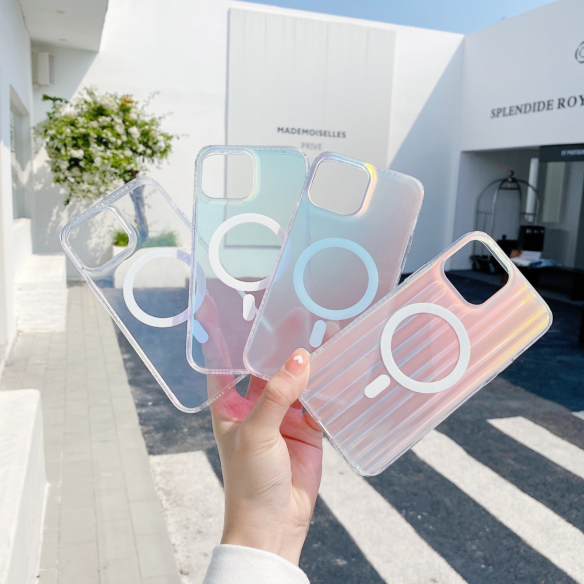 Transparent Frosted Magnetic Mobile Phone Case