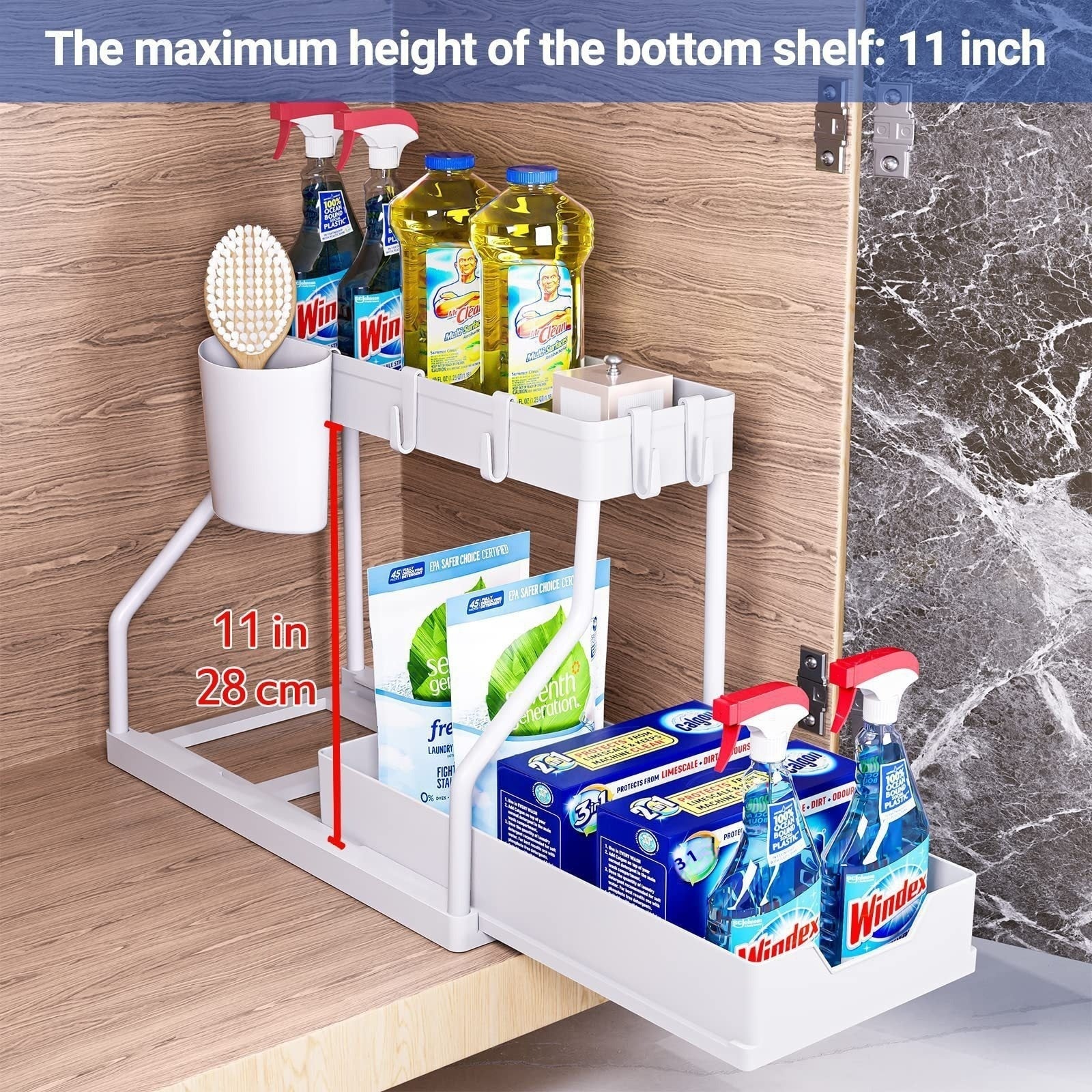 Pull-Out Table Storage Rack - Easy to Clean and Disassemble