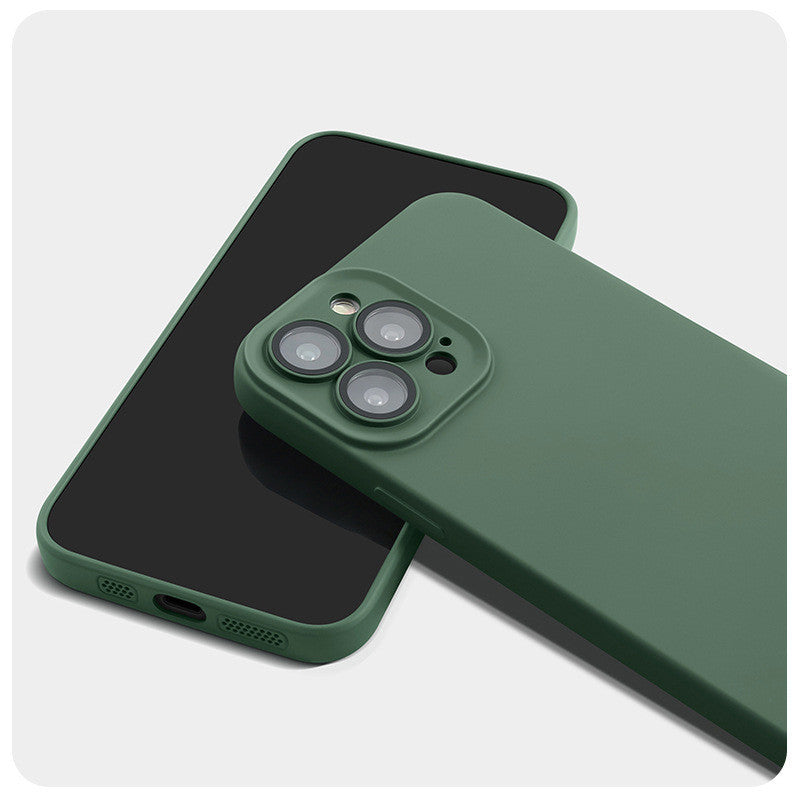 Mobile Phone Case Liquid Silica Gel With Lens Film