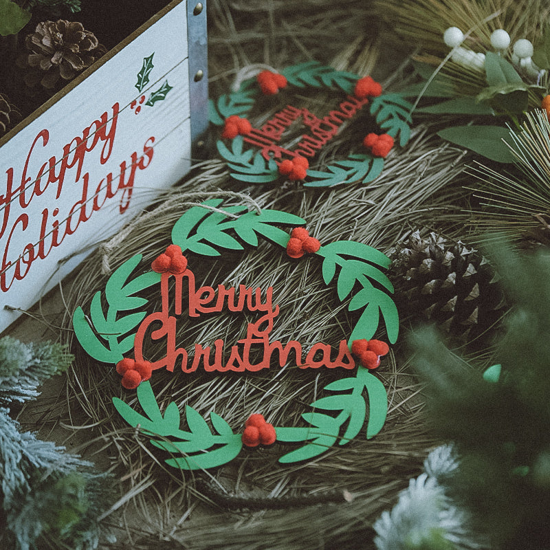 Wood Piece Garland Christmas Wooden Small Pendant