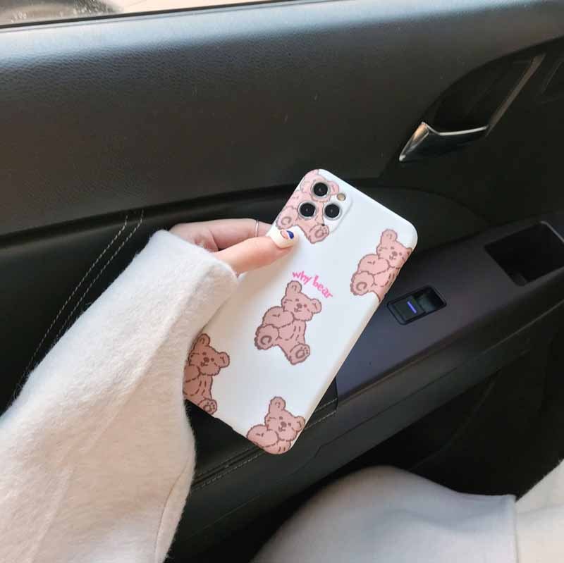 Fashion Simple Bear Mobile Phone Case