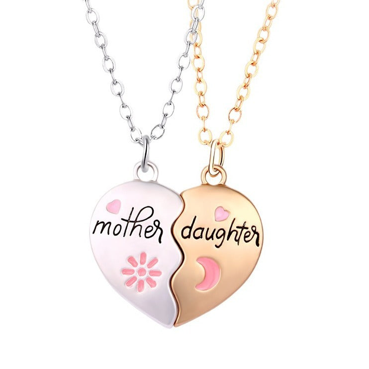 Mother-Daughter Magnetic Heart Necklace Set