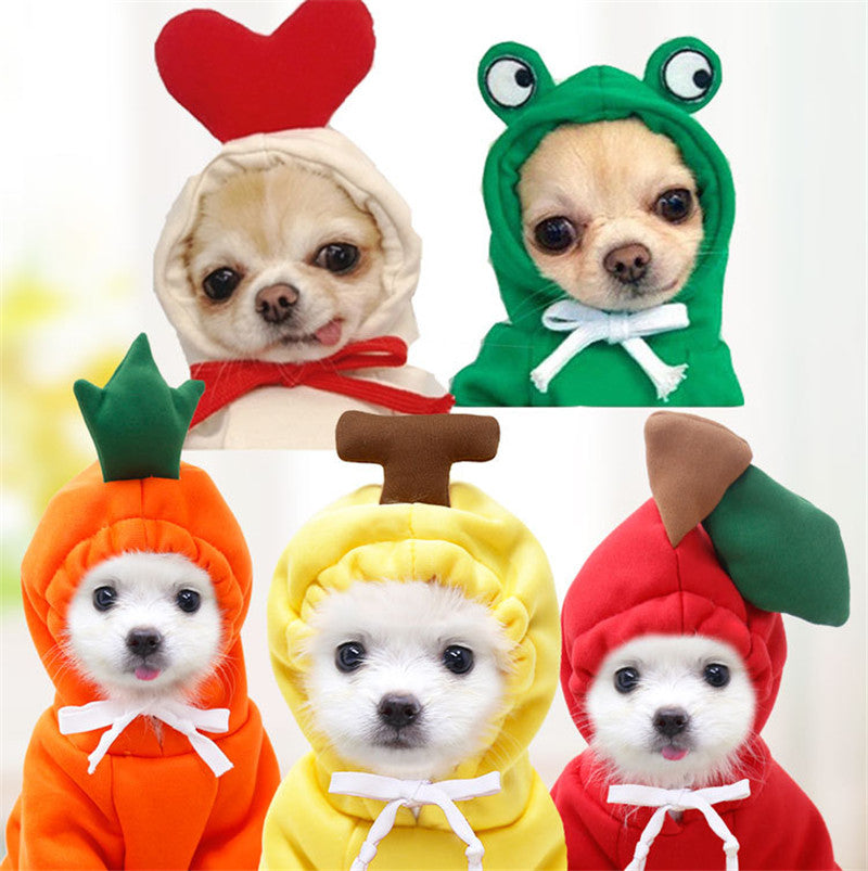 Cute Fruit Fleece Dog Hoodie