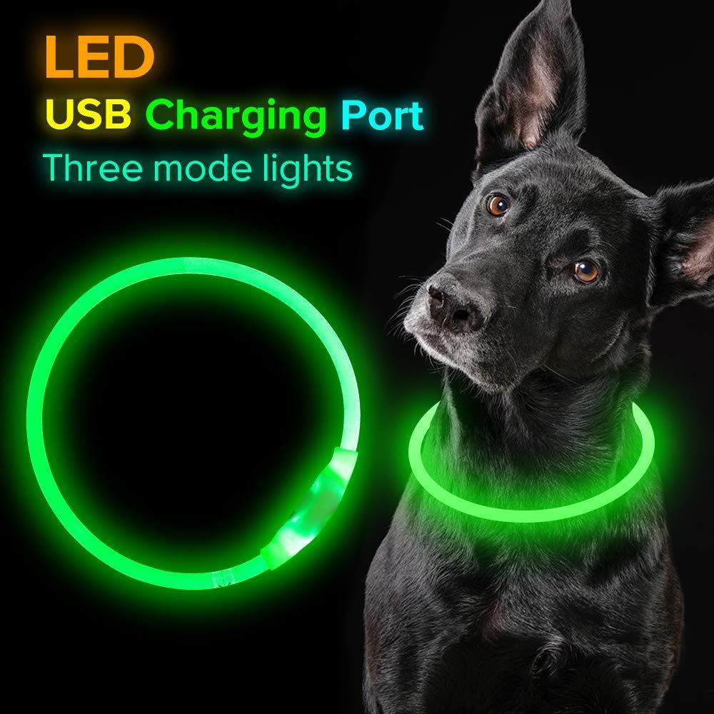 USB LED Pet Collar – Rechargeable Glow Safety Necklace
