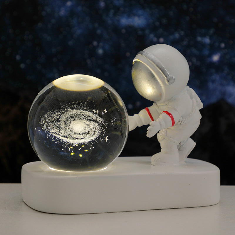 Galaxy Astronaut Crystal Ball Night Light