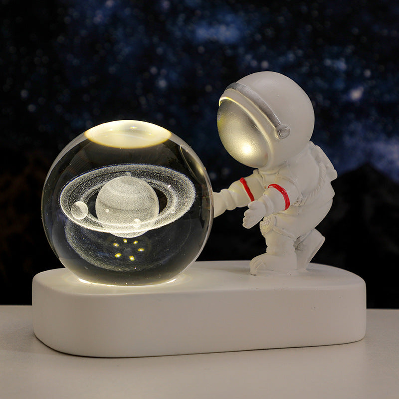 Galaxy Astronaut Crystal Ball Night Light
