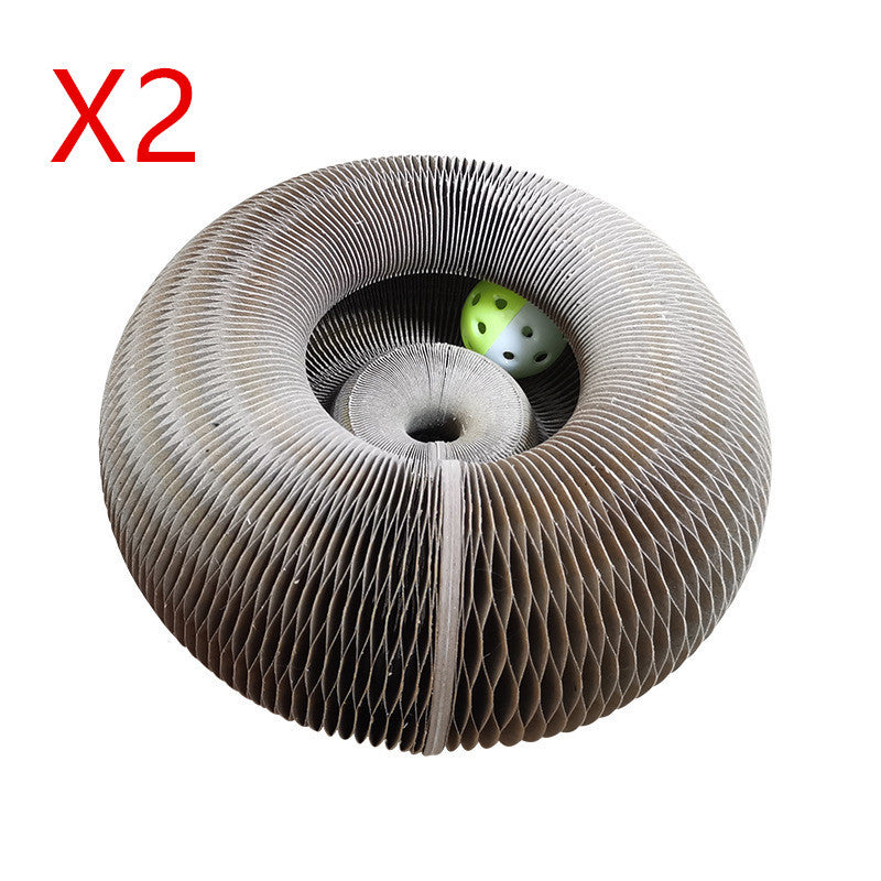 2-in-1 Magic Organ Cat Scratcher – Foldable, Durable, and Recyclable