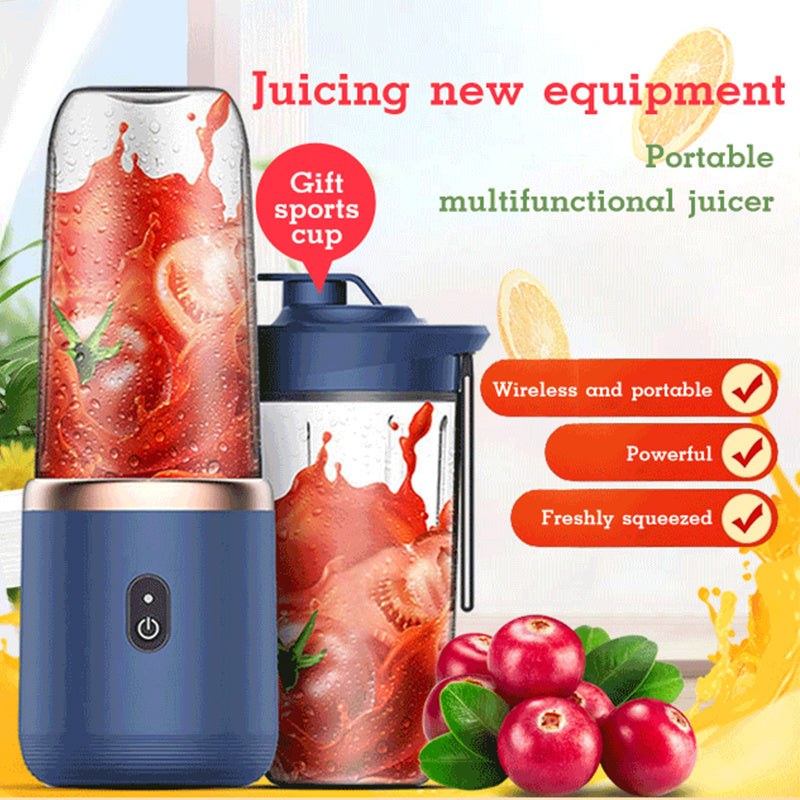 Portable 6-Blade Blender - USB Rechargeable Smoothie & Juicer Cup
