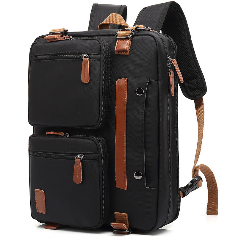 Men's Bag Multi-functional Backpack Handbag + Shoulder Bag