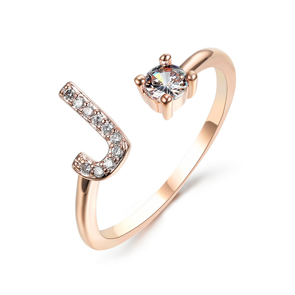Adjustable Initial Ring – Elegant Women's Jewellery