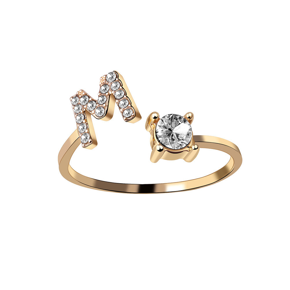 Adjustable Initial Ring – Elegant Women's Jewellery