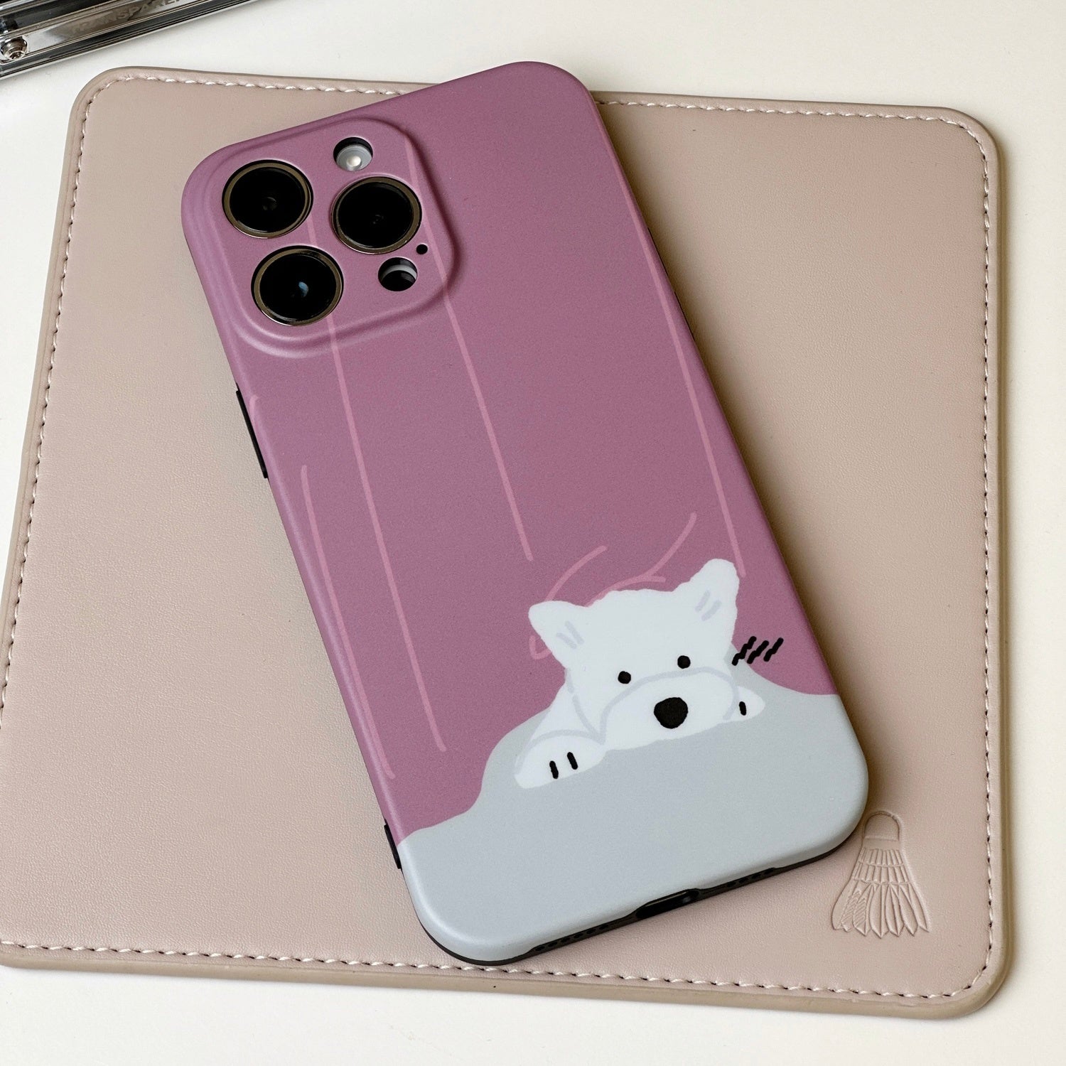 Cookie Club IMD Purple Curtains Dog Phone Case