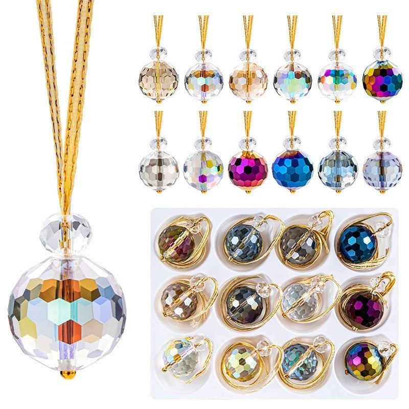 Christmas Crystal Prism Ball 12 Pieces Decorative Pendant