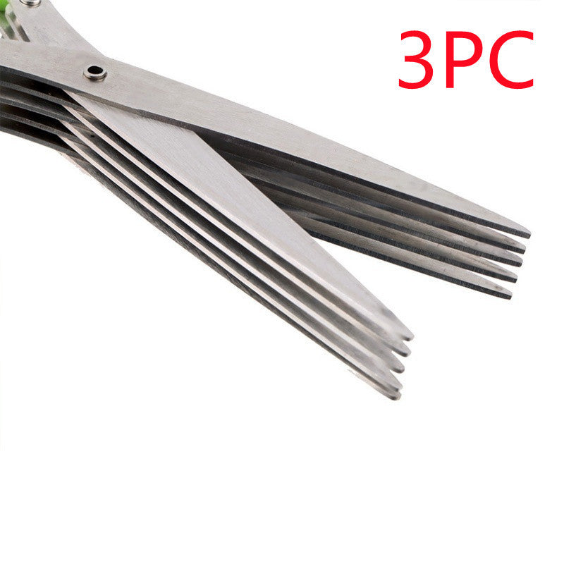 Multilayer Herb Scissors - Stainless Steel Kitchen Gadget