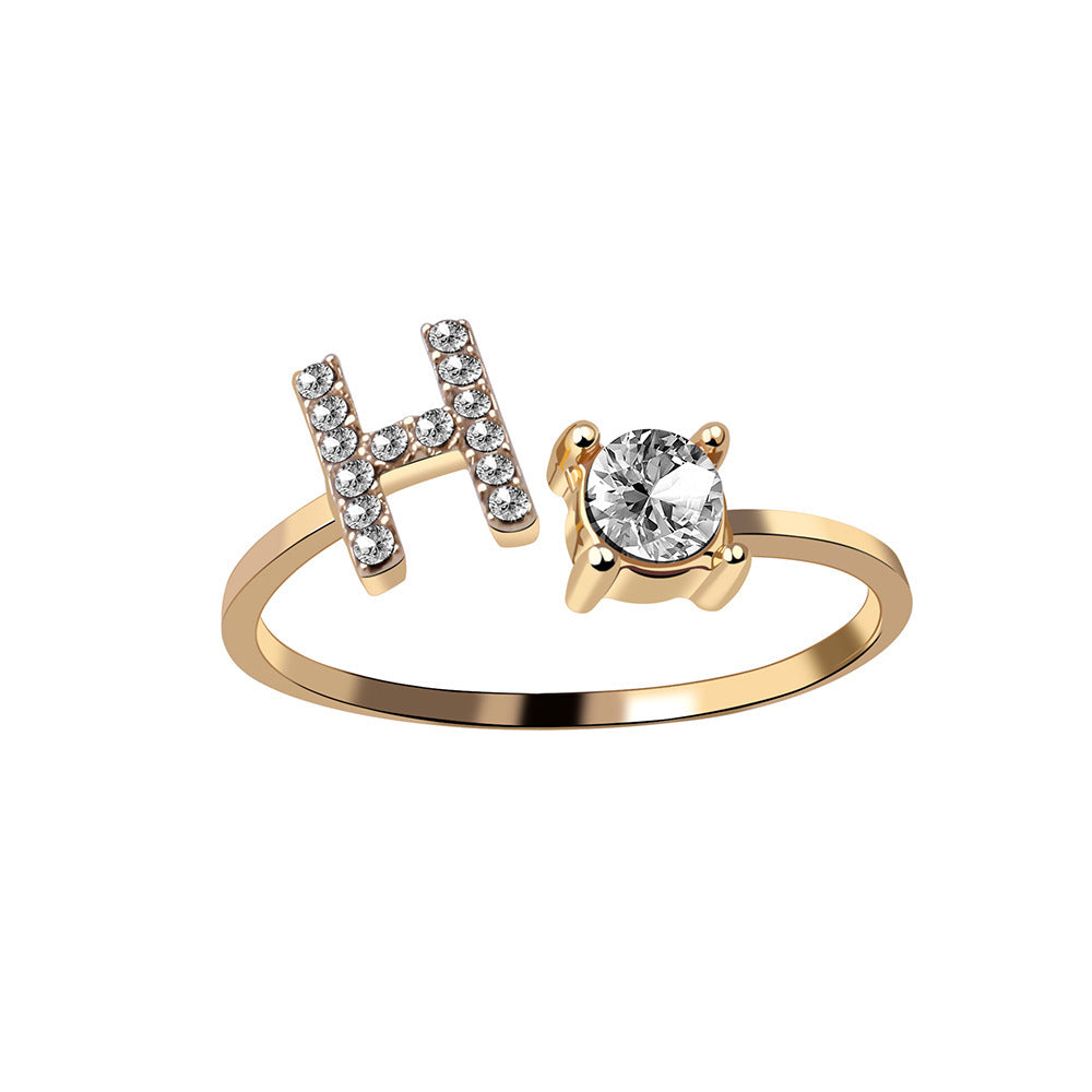 Adjustable Initial Ring – Elegant Women's Jewellery